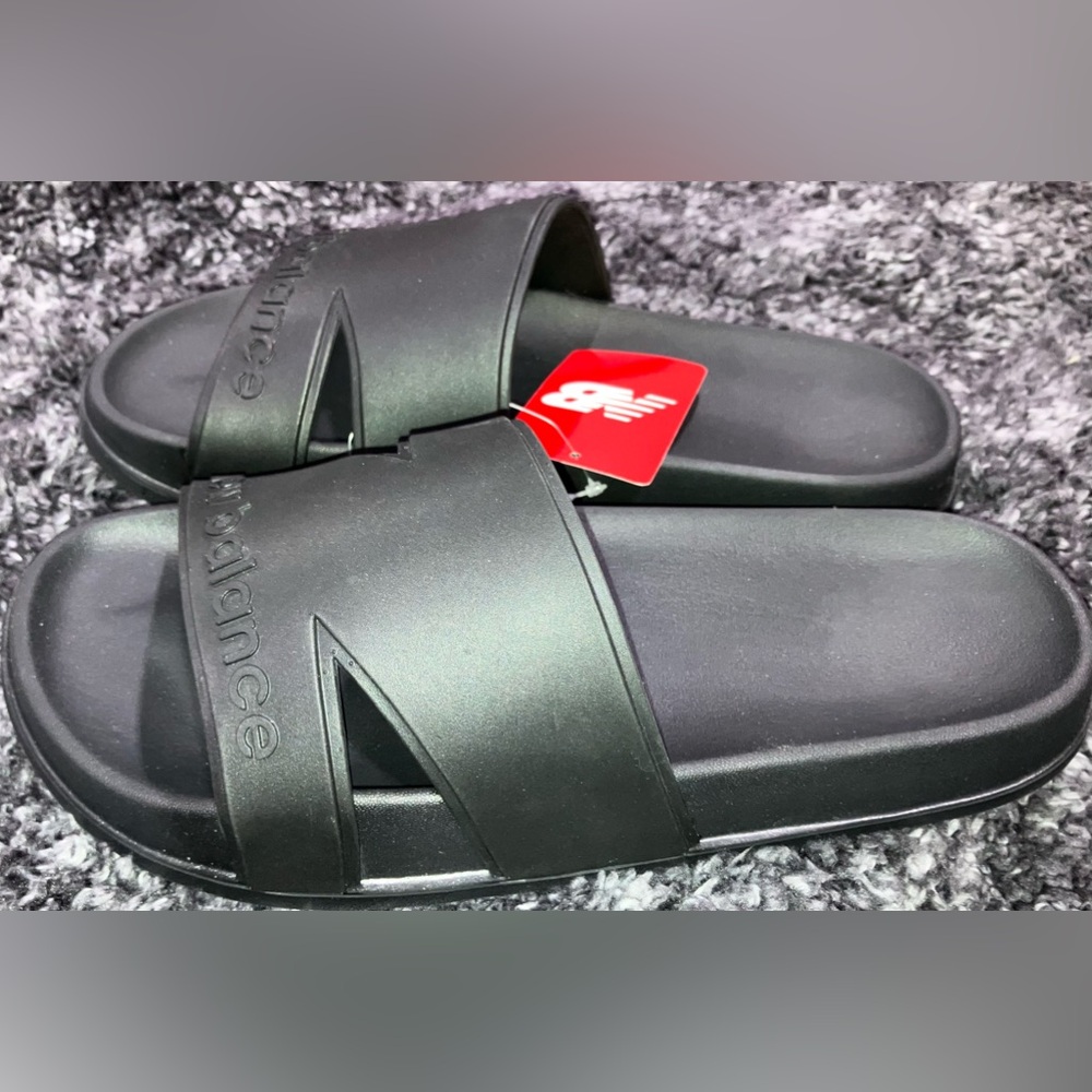 New Balance Black Slide Sandals